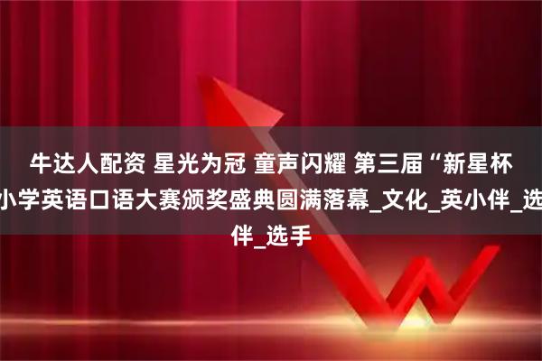 牛达人配资 星光为冠 童声闪耀 第三届“新星杯”小学英语口语大赛颁奖盛典圆满落幕_文化_英小伴_选手