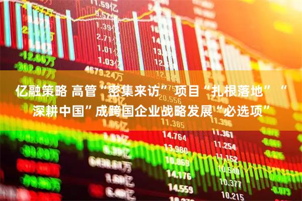 亿融策略 高管“密集来访” 项目“扎根落地” “深耕中国”成跨国企业战略发展“必选项”